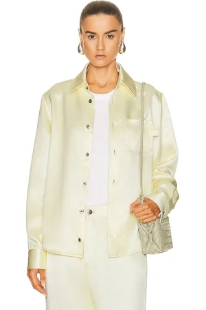 Bottega Veneta Silk Twill Long Sleeve Shirt in
