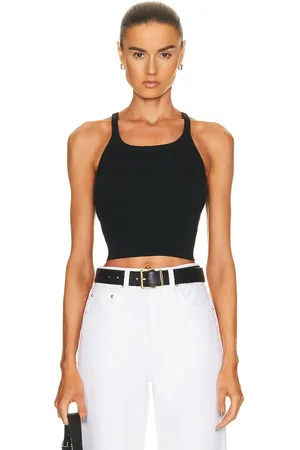 ÉTERNE Cropped Rib Tank Top in