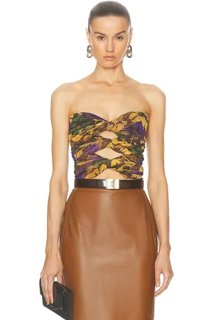 Saint Laurent Tulle Bandeau Top in
