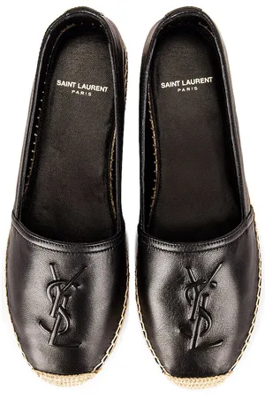 Saint Laurent Logo Flat Espadrille in