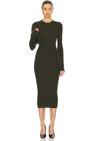 WARDROBE.NYC Ribbed Long Sleeve Dress in