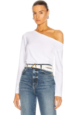 Norma Kamali Long Sleeve Drop Shoulder Top in