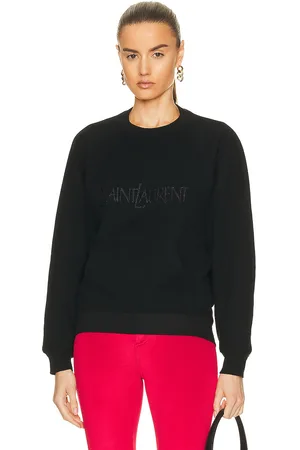Saint Laurent Old School Logo Sweatshirt in