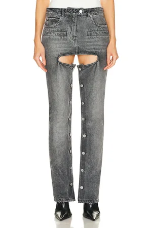 Courrèges Chaps Black Denim Pant in