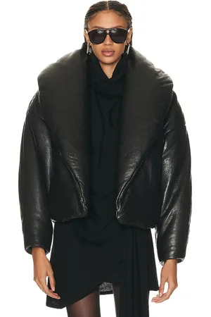 Saint Laurent Leather Coat in