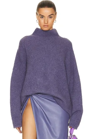 LAPOINTE Brushed Alpaca Relaxed Turtleneck Sweater in