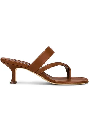 Manolo Blahnik Susa 50 Leather Sandal in