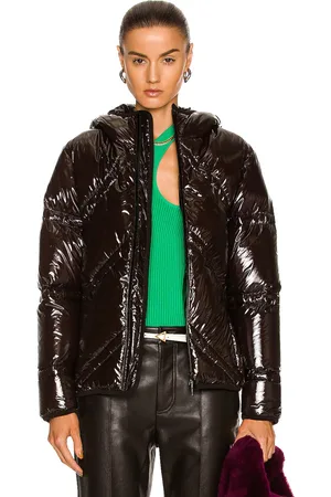 Bottega Veneta Shiny Nylon Chevron Puffer in