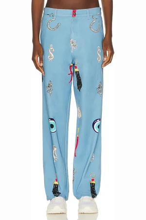 Sky High Farm Unisex Charm Print Denim Pants Woven in