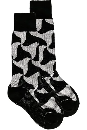 Bottega Veneta Wavy Triangle Cashmere Socks in