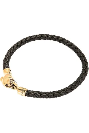 Alexander McQueen Skull Chain Leather Bracelet in