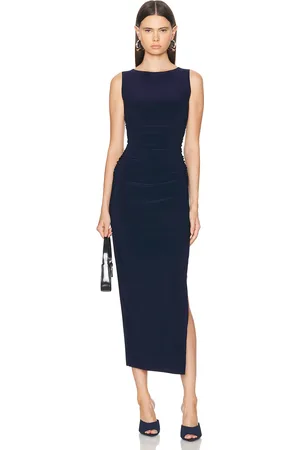 Norma Kamali Sleeveless Shirred Waist Gown in