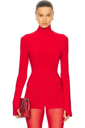 Norma Kamali Slim Fit Long Sleeve Turtle Top in