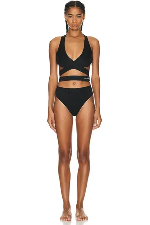 Alaïa Criss Cross Bikini Set in Noir Alaïa in