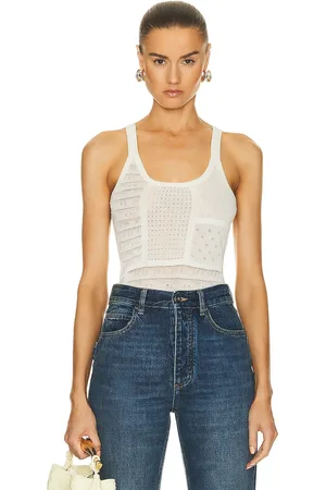 Bottega Veneta Cotton Mixed Pointelle Tank Top in