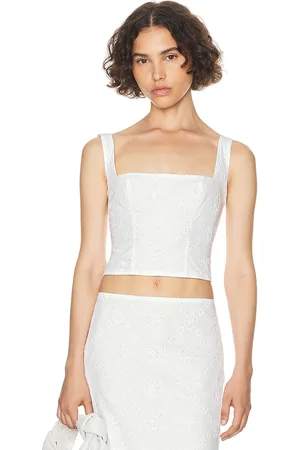 Helsa Eyelet Corset Top in