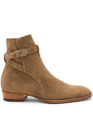 Saint Laurent Suede Wyatt Jodhpur Boots in