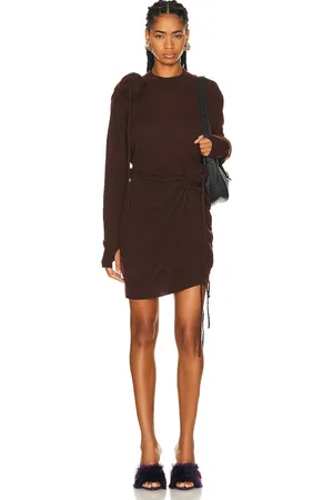Burberry Draped Long Sleeve Dress in