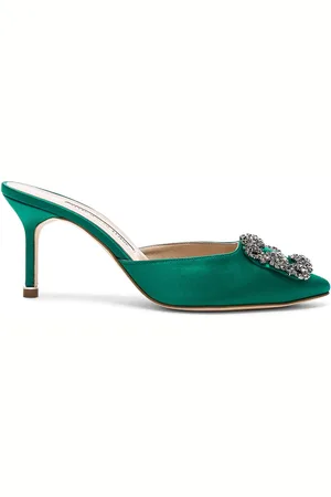 Manolo Blahnik Satin Hangisi 70 Mules in
