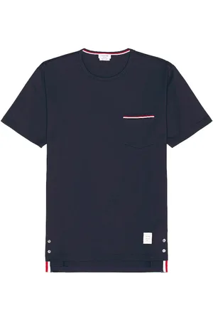 Thom Browne Jersey Cotton Short Sleeve Pocket Tee in