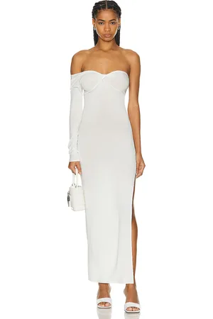 Courrèges Twist Crepe Jersey Long Dress in