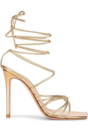 Gianvito Rossi Nappa Silk Strappy Heels in