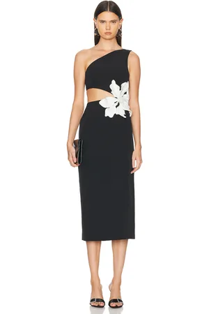 PATBO Flower Applique Midi Dress in