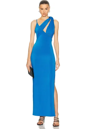 Ila Maria One Shoulder Triple Collar Maxi Dress in