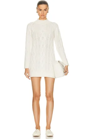 Loulou de Saison Layo Turtleneck Cable Knit Dress in