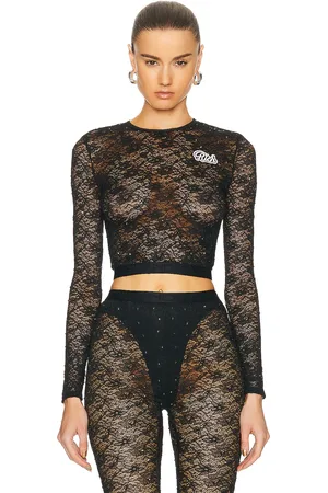 Alessandra Rich Stretch Lace Top in