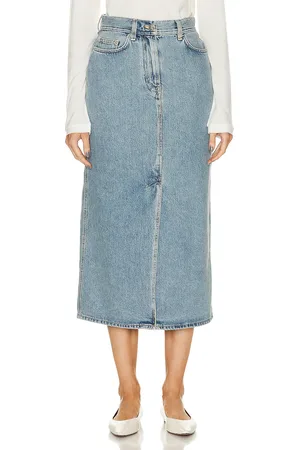 Loulou de Saison Rona Denim Long Skirt in