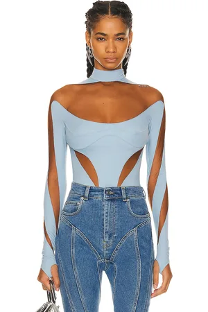 MUGLER Illusion Cut Bodysuit in