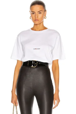 Saint Laurent Small Logo Tee in