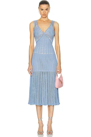 AKNVAS Guinevere Crochet Midi Dress in