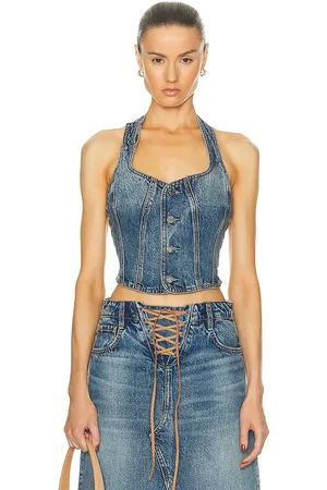 GRLFRND Phoebe Laced Halter Top in