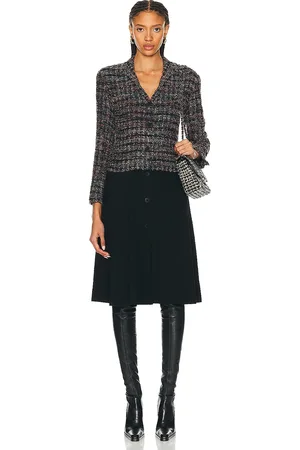 CHANEL Boucle Mix Tweed Coat in