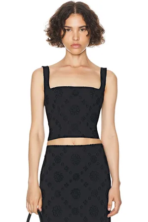 Helsa Eyelet Corset Top in