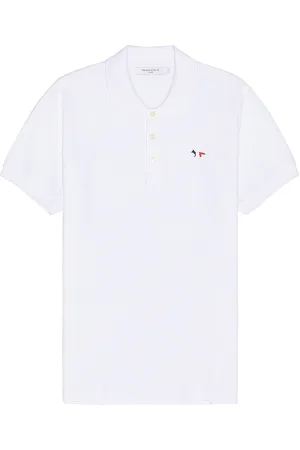 Maison Kitsuné Tricolor Fox Patch Polo in
