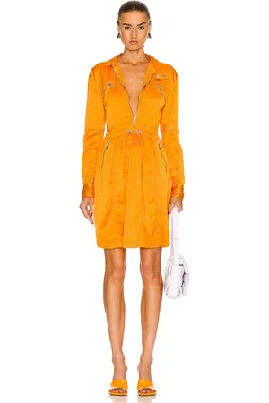 Bottega Veneta Fluid Satin Long Sleeve Dress in