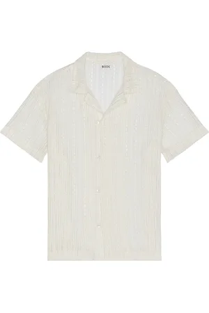 BODE Meandering Lace Short Sleeve Shirt in