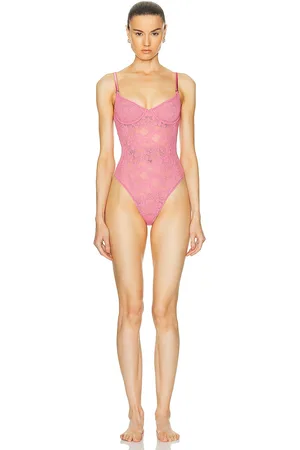 FLEUR DU MAL Le Stretch Multifit Lace Bodysuit in