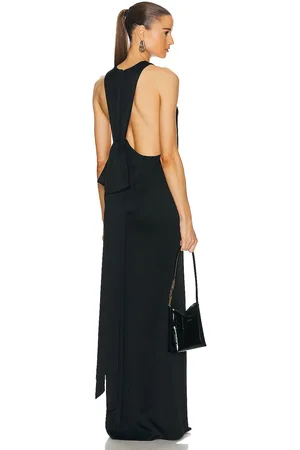 Saint Laurent Satin Maxi Dress in