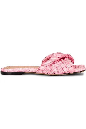 Bottega Veneta Raffia Stretch Flat Mules in
