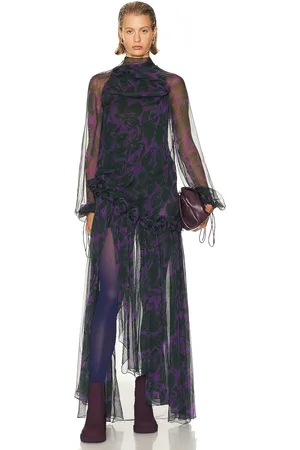 Burberry Long Asymmetrical Dress in