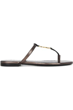 Saint Laurent Cassandra Flat Slide in