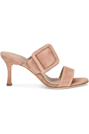 Manolo Blahnik Suede Gable 70 Sandal in