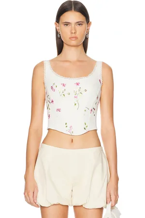 LOVESHACKFANCY Rhapsody Bustier Top in