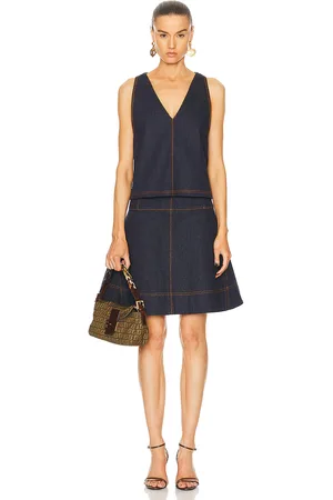Fendi Denim Dress & Vest Set in