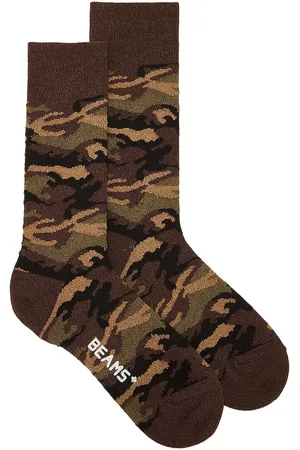 Beams Melange Camo Socks in