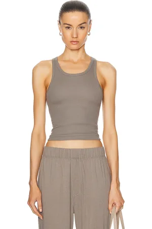 ÉTERNE High Neck Fitted Tank Top in